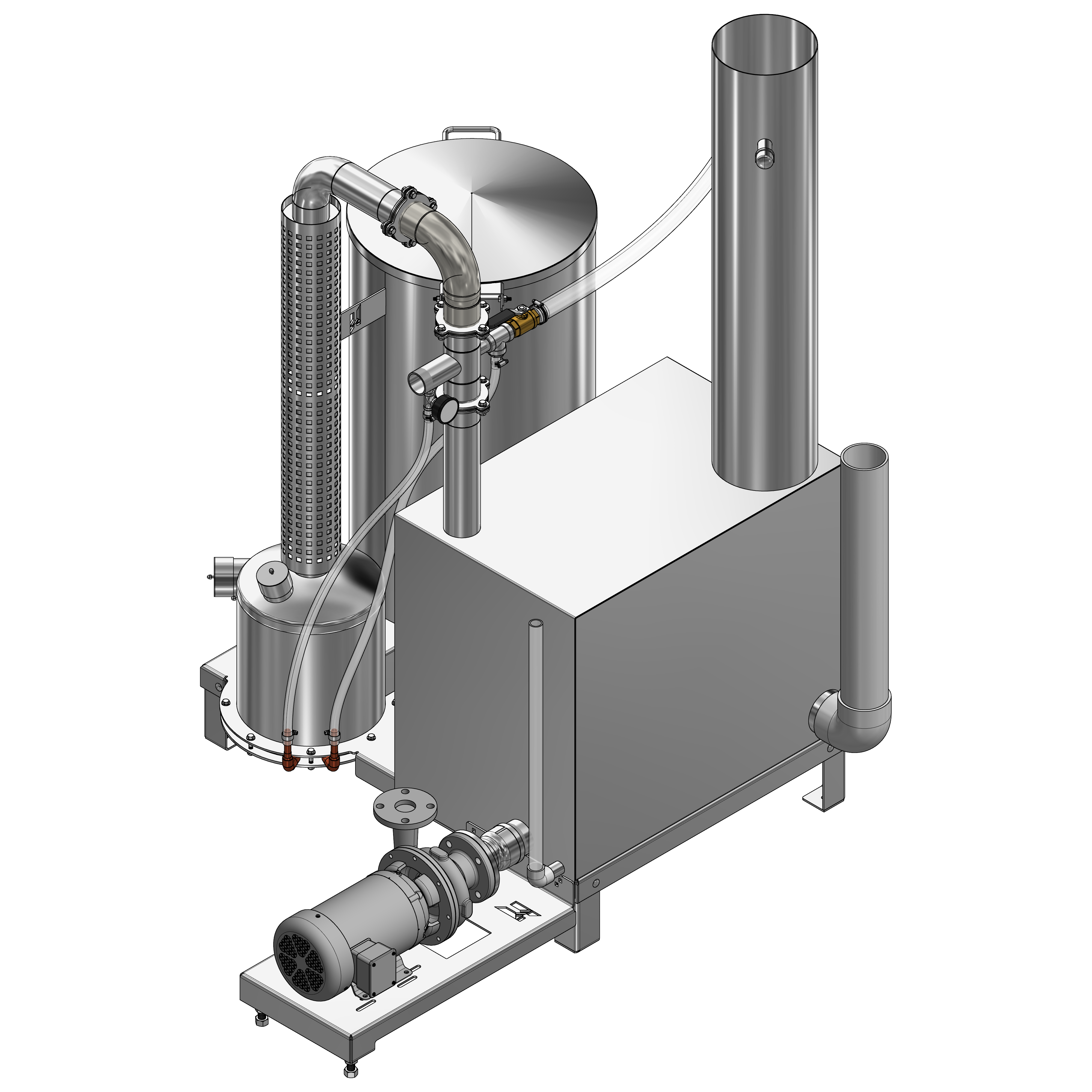 CTC Waterworks sulfur burner technical diagram showing advanced engineering design